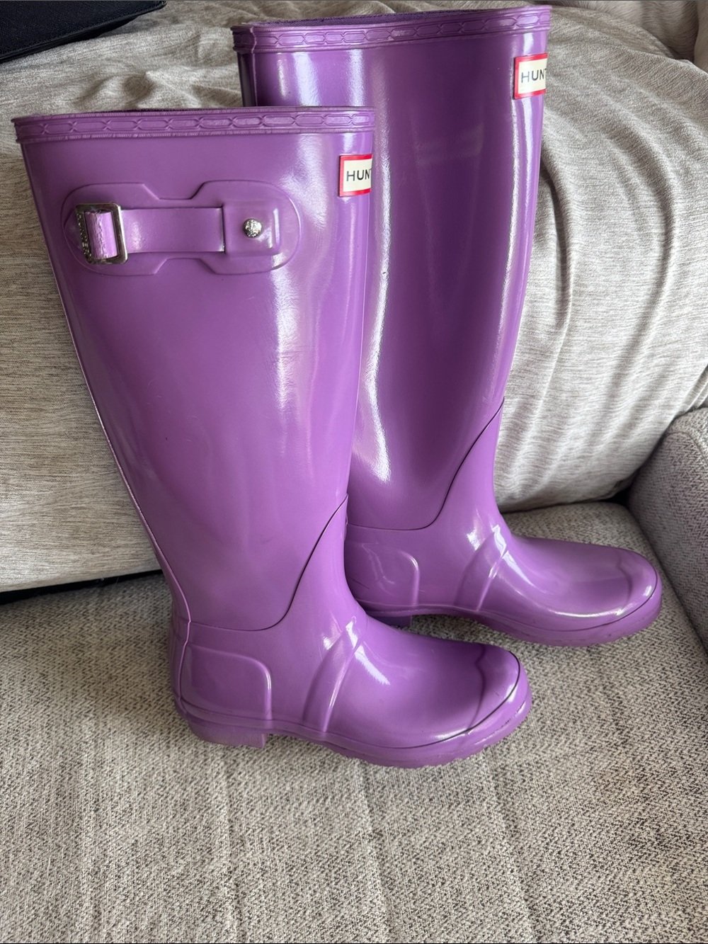 Hunter Glossy Lilac Tall Waterproof Rain Boots